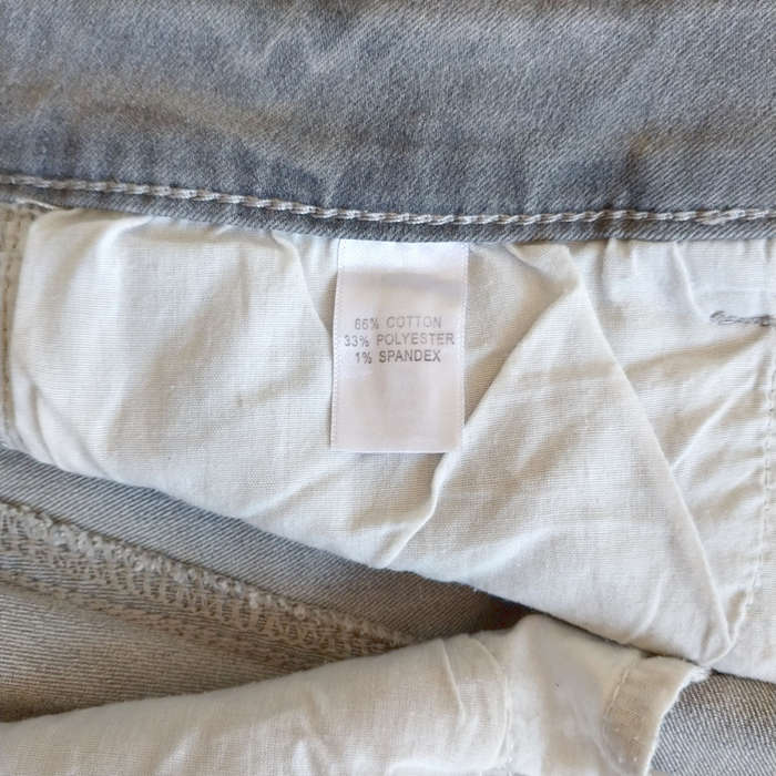 FOSCHINI NEWS DENIM LOW-RISE SKINNY STRETCH JEANS - LIGHT GREY