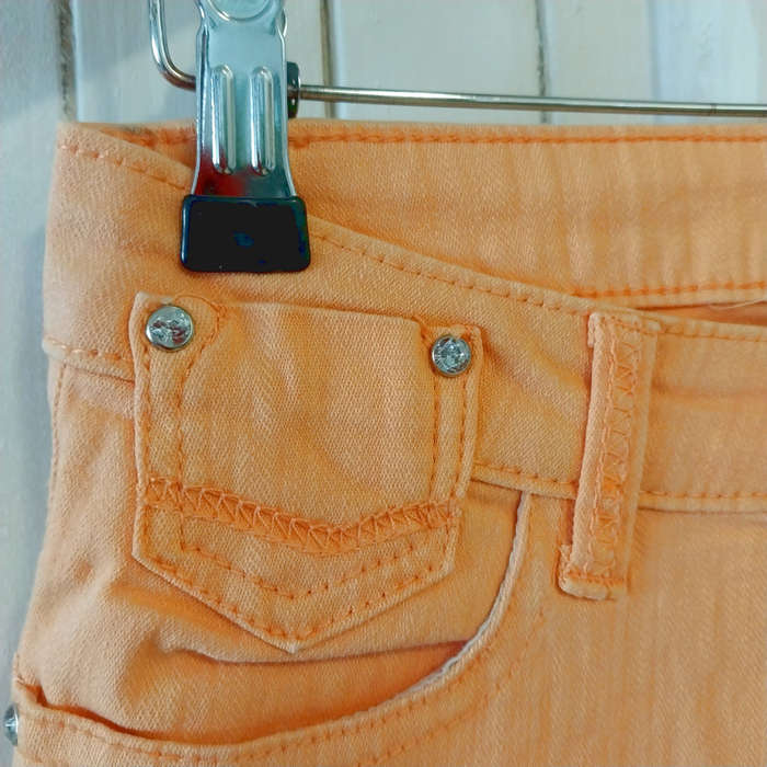 FOSCHINI WORLD WIDE WEAR LOW-RISE STRETCH SKINNY JEANS - THE MOST GORGEOUS PEACH COLOUR