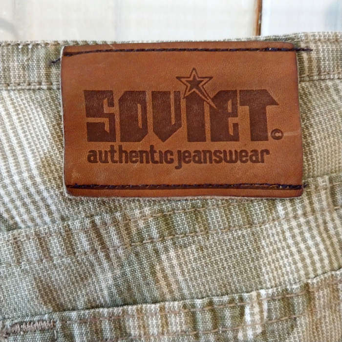 SOVIET LOW-RISE CAMO FLARE LEG JEANS W30 - CAMO