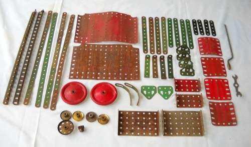 MECCANO-50 ASSORTED PIECES-GOOD CONDITION