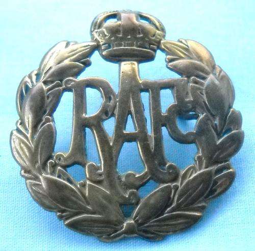 WW2 ROYAL AIR FORCE-BRASS CAP BADGE-KC-EXCELLENT CONDITION