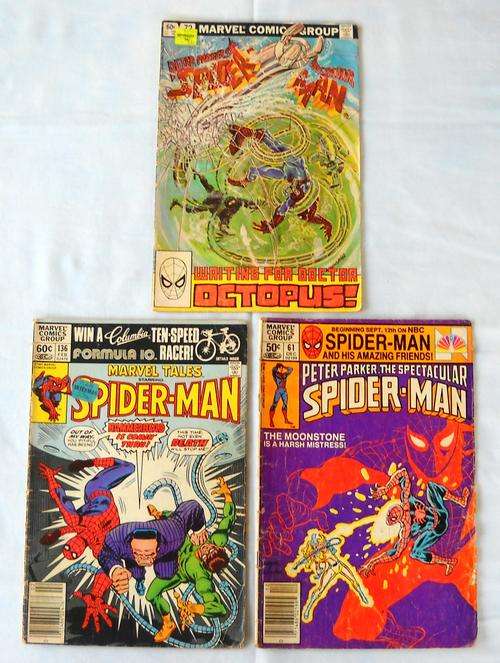 3X SPIDERMAN MARVEL COMICS-1982-LOVELY CONDITION
