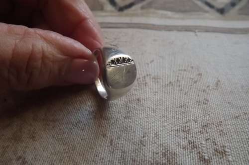 men's signet ring in 925 silver.Place for an scription.Size 9