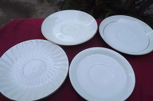 Lot of 4 White Saucers