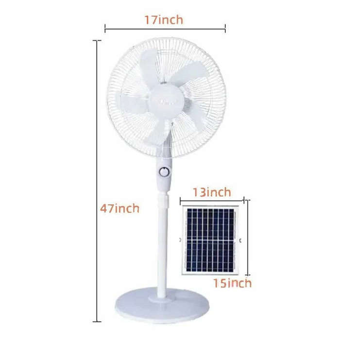 16inch Standing Solar Rechargeable Fan