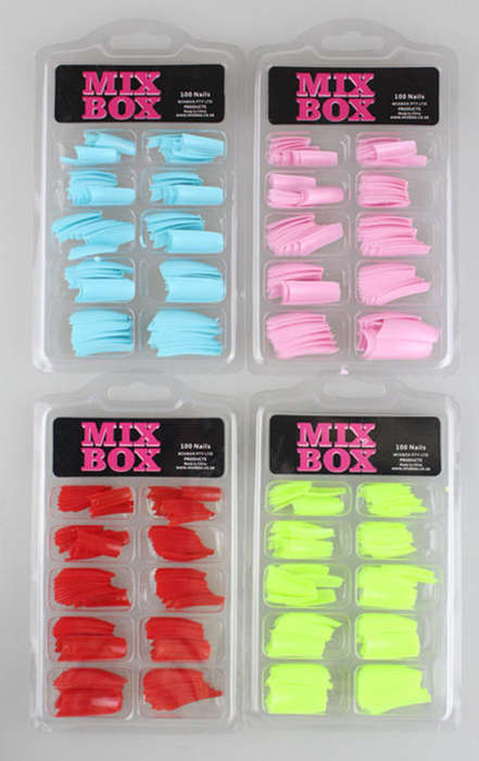 100pcs Fanch Haif Nail Tips 10 colors avaiable