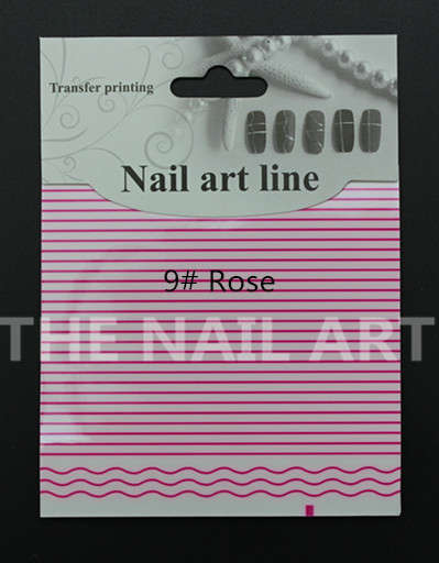 Nail Art Line Sticker - 9# Rose