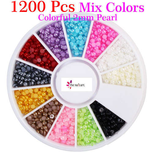 The Nail Art - 1200pcs mix pearl 12 colors