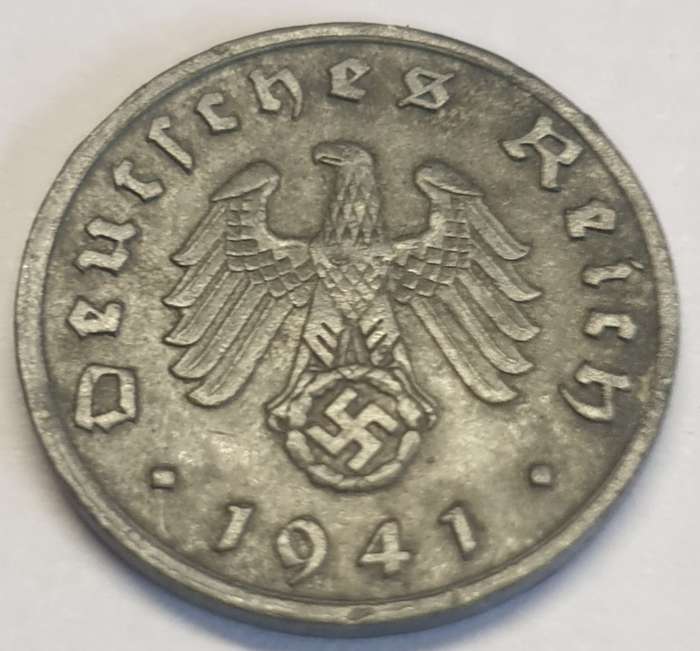 Eagle on Swastika 1941 Reichspfennig as per images !!!