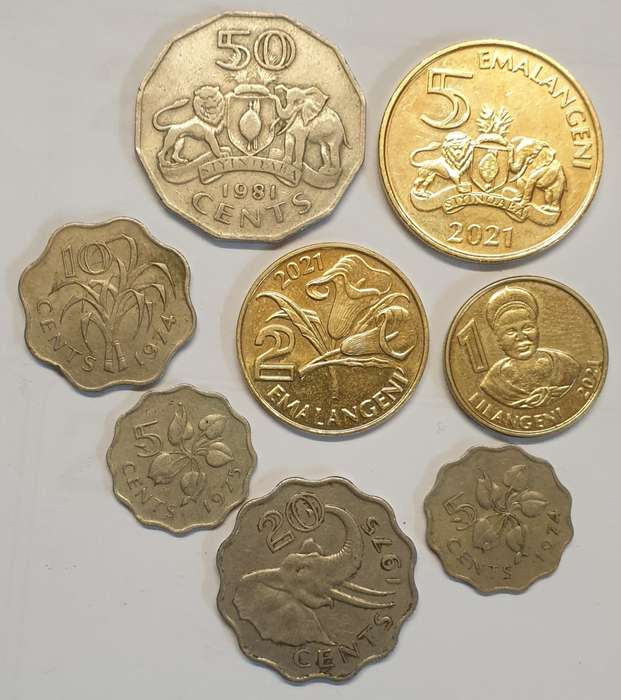 Swaziland Coins x 8 as per images !!!Bid is for the Lot !!!