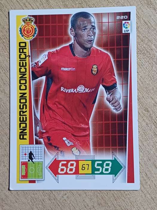 Panini Adrenalyn XL 2012-13 Soccer Card 220 ANDERSON CONCEICAO