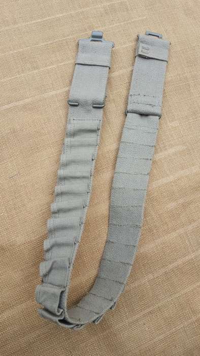 SADF era issue patt 70/73 type canvas shotgun ammo waist worn `bandolier` web-belt holds 25 shells