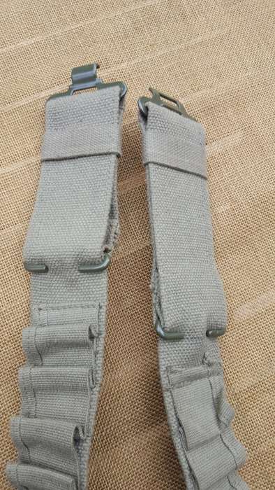 SADF era issue patt 70/73 type canvas shotgun ammo waist worn `bandolier` web-belt holds 25 shells