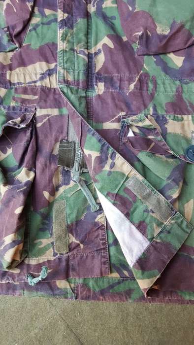a used good condition UK moD temprate DPM Arctic smock in cotton and large size Falklands era used i