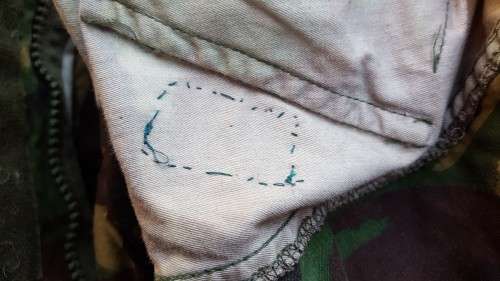 a used good condition UK moD temprate DPM Arctic smock in cotton and large size Falklands era used i