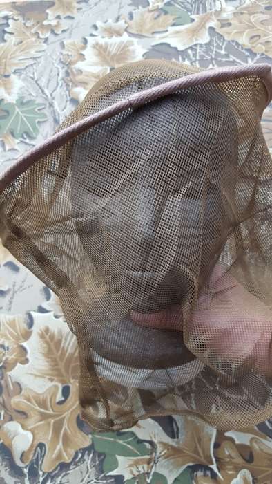 original SADF era issue nutria `mozzie` net head-net - worn to prevent insect bites and face camo