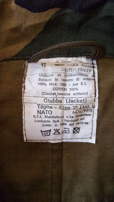 1990's (and earlier) Italian cold war era issue woodlands camo jacket/ top in size med very good mil