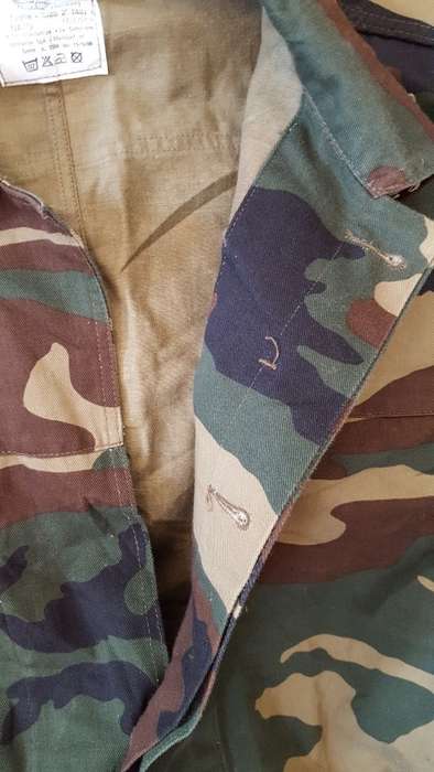 1990's (and earlier) Italian cold war era issue woodlands camo jacket/ top in size med very good mil