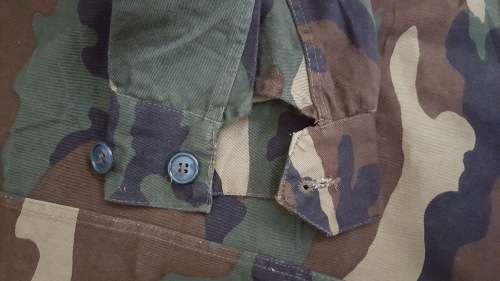 1990's (and earlier) Italian cold war era issue woodlands camo jacket/ top in size med very good mil