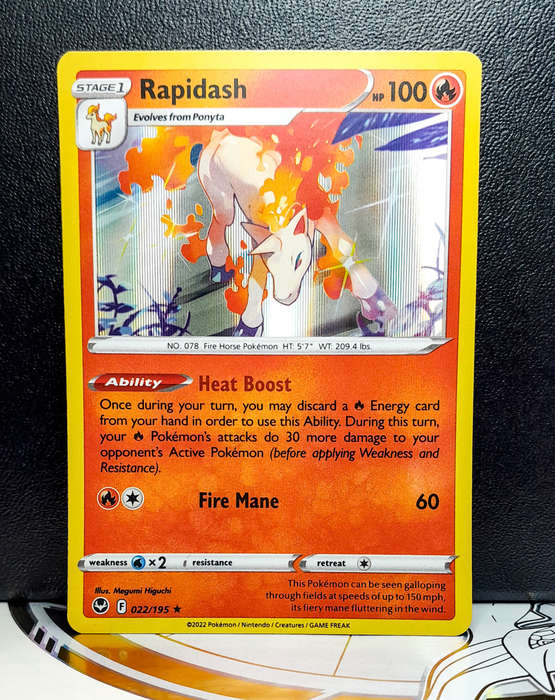 Pokemon Card - Rapidash 022/195 - Holo Rare