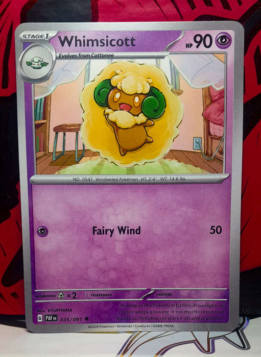 Pokemon Card - Whimsicott 035/091 - Paldean Fates