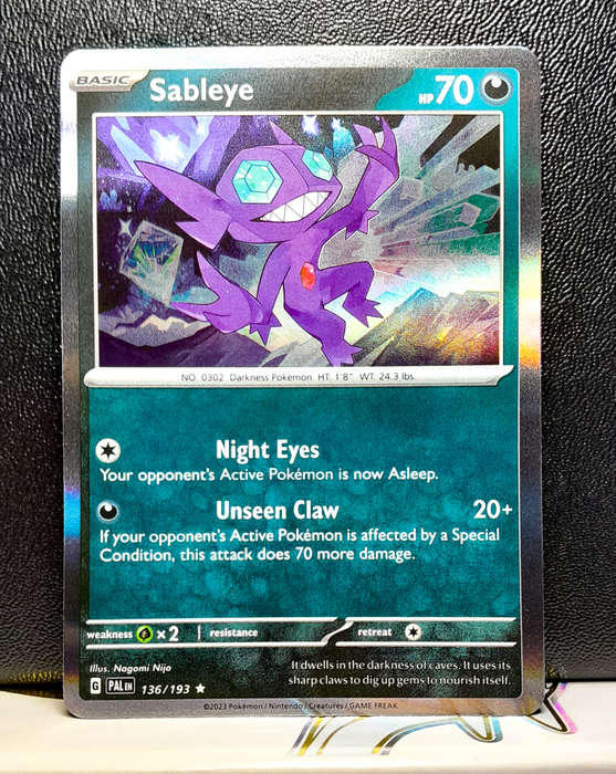 Pokemon Card - Sableye 136/193 - Holo Rare