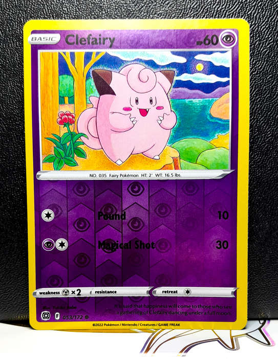 Pokemon Card - Clefairy 053/172 - Reverse Holo