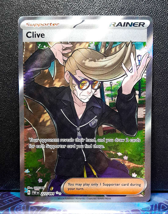 Pokemon Card - Clive 227/091 - Full Art Trainer