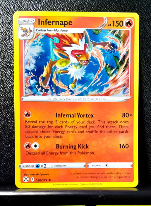 Pokemon Card - Infernape 026/172 - Holofoil Rare