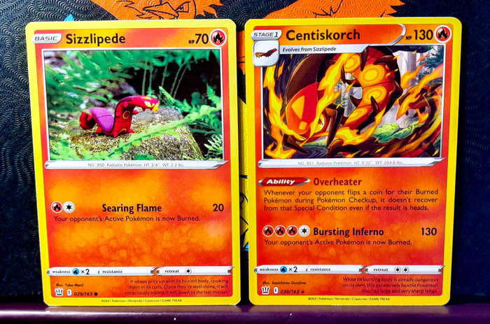 Pokemon Cards - Centiskorch 2 card Evolution - Battle Styles