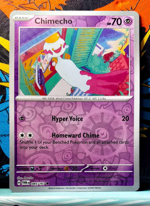 Pokemon Card - Chimecho 085/167 - Reverse Holo - Twilight Masquerade