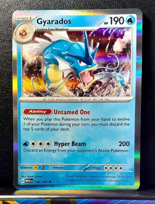 Pokemon Cards - Gyarados 130/165 - Holofoil Rare - Pokemon 151