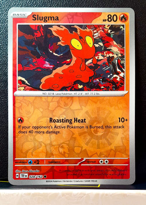 Pokemon Card - Slugma 028/162 - Reverse Holo - Temporal Forces