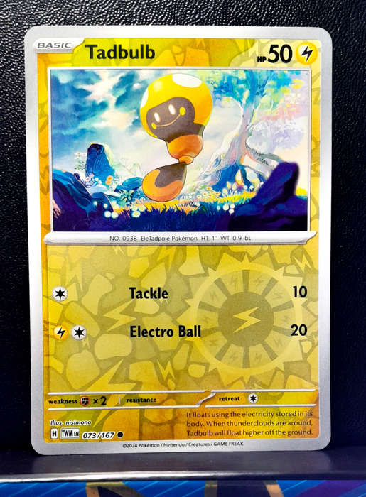 Pokemon Card  -Tadbulb 073/167 - Reverse Holofoil Rare - Twilight Masquerade (NM)