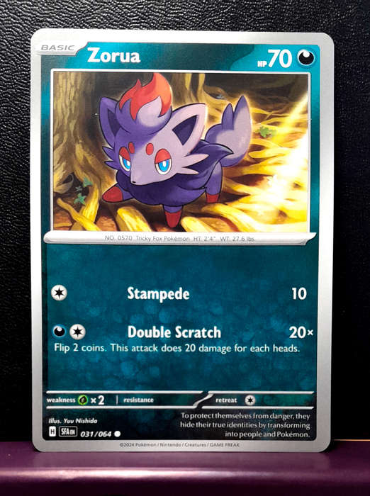 Pokemon Cards - Zorua 031/064  - Shrouded Fable (NM)