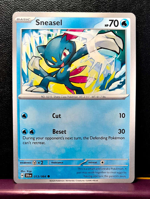 Pokemon Cards - Sneasel 013/064  - Shrouded Fable (NM)