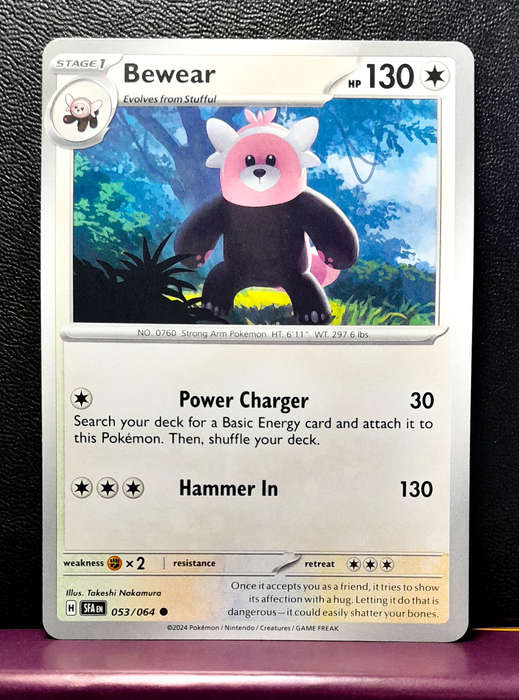 Pokemon Cards -Bewear 053/064  - Shrouded Fable (NM)