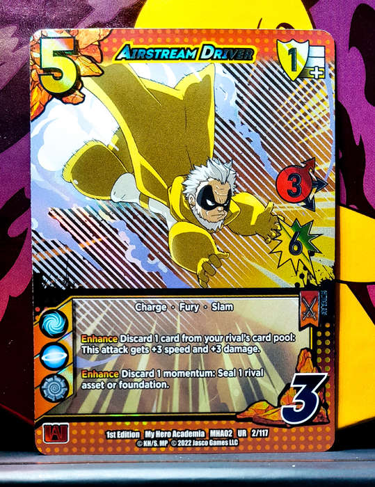 My Hero Academia CCG - 1st Edition- Universus - Airstream Driver 2/117 - UR - Holofoil - 2022 NM
