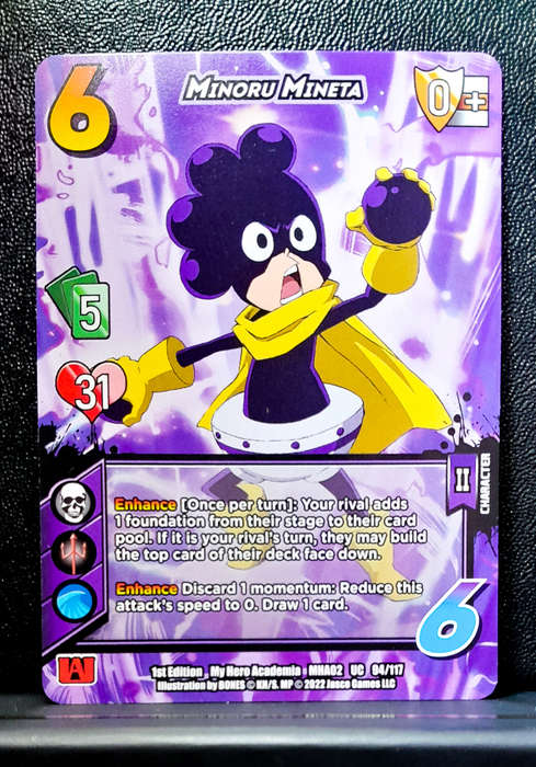 My Hero Academia CCG - 1st Edition- Minoru Mineta 94/117 - Character Card - Non-foil - NM