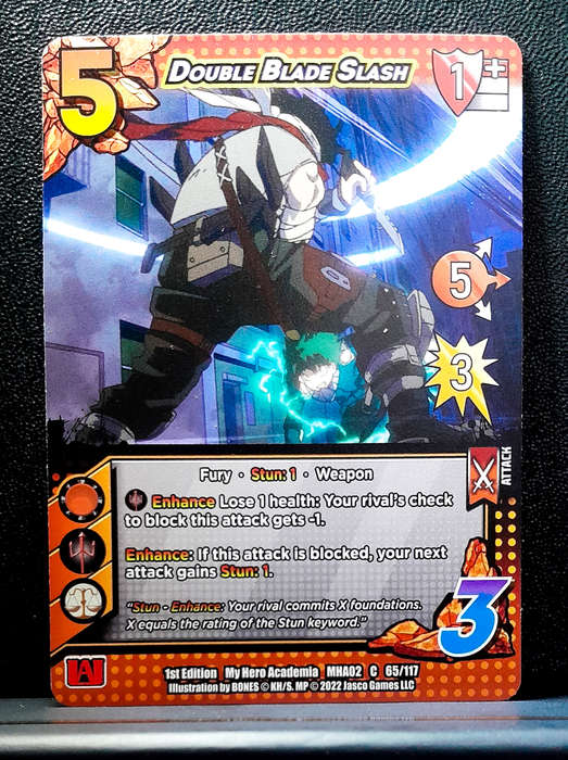 My Hero Academia CCG - 1st Edition- Universus - DOuble Blade Slash 65/117 - 2022 NM