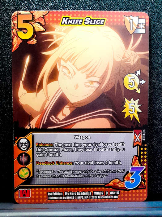 My Hero Academia CCG - 1st Edition- Universus - Knife Slice 86/117 - 2022 NM