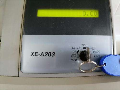 *LIQUIDATION ITEM*WORKING SHARK XE-A203 THERMAL ELECTRONIC CASH REGISTER WITH CASH TILL*