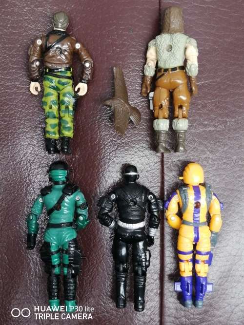 Vintage G.I.Joe Action Figures Lot Of 5, Hasbro 1980`s All In Very Good Condition