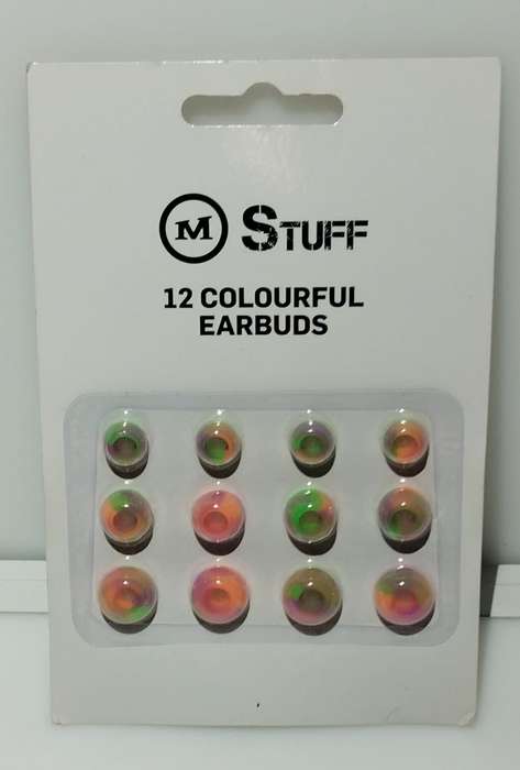 12 Colourful Silicone Earbud Tip Universal  Replacement Eartips