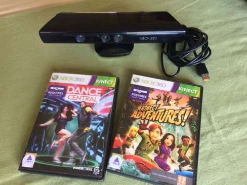 XBOX 360 KINECT SENSOR with 2 GAMES INCLUDED !!!