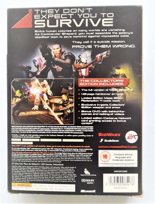MASS EFFECT 2 N7 COLLECTORS EDITION (XBOX 360) - Good condition !!! - SAME DAY SHIPPING !!!