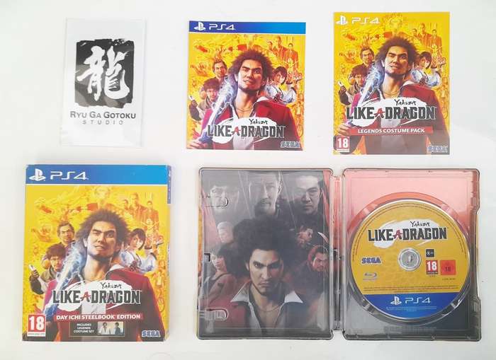 YAKUZA LIKE A DRAGON DAY ICHI STEELBOOK EDITION  (PS4)  - Good condition !!