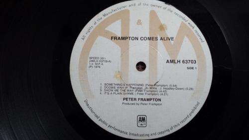Peter Frampton - Frampton Comes Alive - Double Vinyl LP record - A&M Records - 1976 - VG