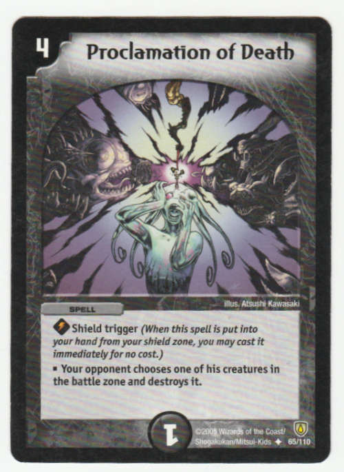 Duel Masters - Proclamation of Death - Spell (Uncommon)
