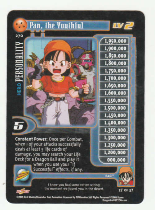 Dragon Ball GT - Pan - Pan, the Youthful/Hero Personality (27/27) Personality / Baby Saga